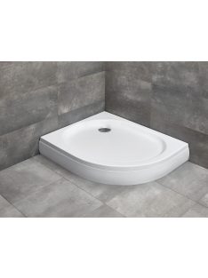   Radaway Patmos E íves zuhanytálca 100x80 balos, fehér, ajándék szifonnal