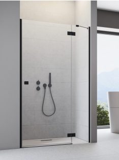   Radaway Essenza Black DWJ fekete zuhanyajtó 110 átlátszó balos