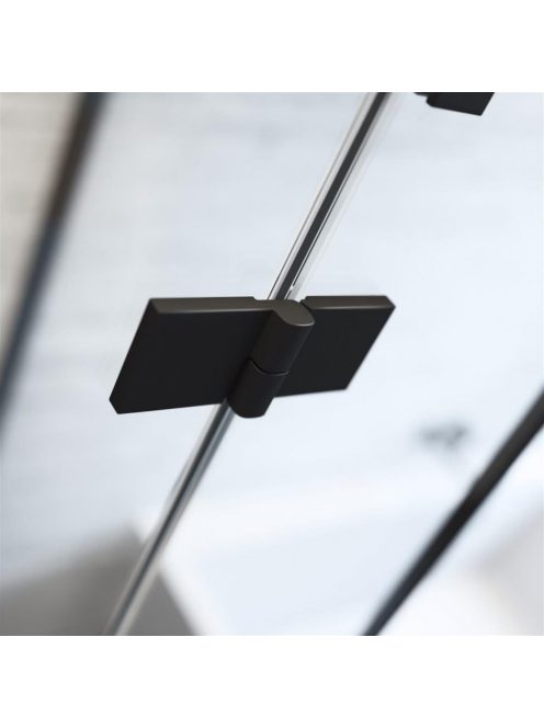 Radaway Essenza Black PDD íves fekete zuhanykabin 90x90 átlátszó