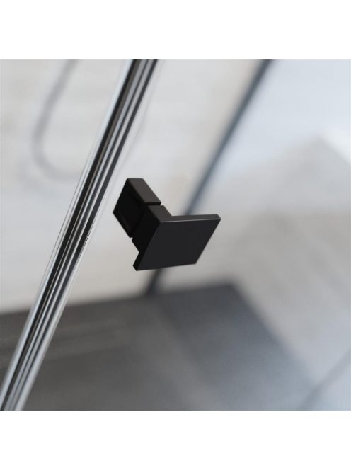 Radaway Essenza Black PDD íves fekete zuhanykabin 90x90 átlátszó