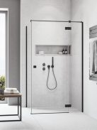 Radaway Essenza Black KDJ szögletes fekete zuhanykabin 120x110 átlátszó balos