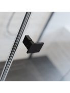 Radaway Essenza Black PTJ szögletes fekete zuhanykabin 100x100 átlátszó balos