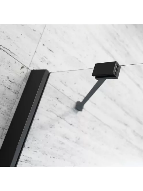 Radaway Essenza Black KDJ+S szögletes fekete zuhanykabin 90x70 átlátszó jobbos