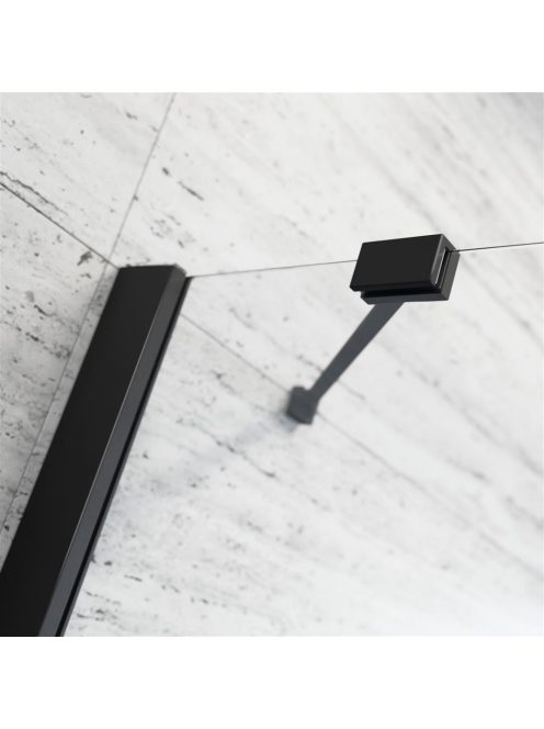 Radaway Essenza Black KDJ+S szögletes fekete zuhanykabin 100x100 átlátszó balos