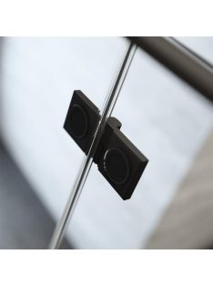   Radaway Essenza Black KDJ+S szögletes fekete zuhanykabin 120x120 átlátszó balos
