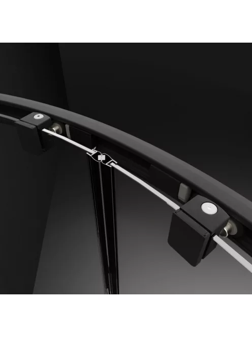 Radaway Premium Pro Black PDD íves fekete zuhanykabin 80Bx90J