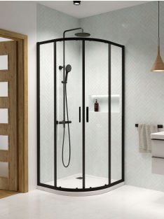   Radaway Premium Pro Black PDD íves fekete zuhanykabin 100Bx80J