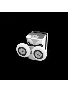   Radaway Premium Pro Black DWJ fekete zuhanyajtó 130 átlátszó balos