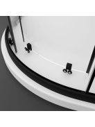 Radaway Premium Pro Black DWJ fekete zuhanyajtó 130 átlátszó balos