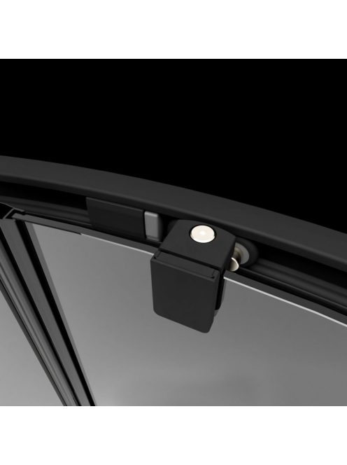 Radaway Premium Pro Black DWJ fekete zuhanyajtó 160 átlátszó balos