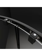 Radaway Premium Pro Black DWJ fekete zuhanyajtó 160 átlátszó balos