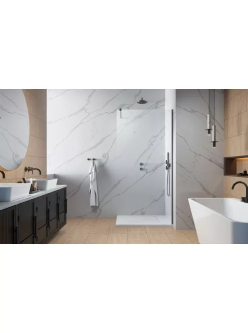 Radaway Modo New Brushed GunMetal II Walk-in szálcsiszolt fegyvermetál zuhanyfal 115 átlátszó