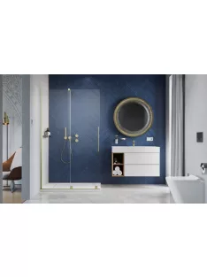   Radaway Furo Brushed Gold Walk-in szálcsiszolt arany zuhanyfal 160 balos átlátszó