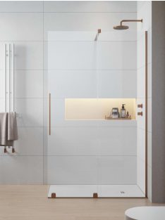   Radaway Furo Brushed Copper Walk-in szálcsiszolt réz zuhanyfal 90 balos átlátszó
