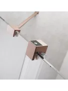 Radaway Furo Brushed Copper Walk-in szálcsiszolt réz zuhanyfal 130 jobbos átlátszó