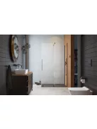 Radaway Furo Brushed GunMetal Walk-in szálcsiszolt fegyvermetál zuhanyfal 80 balos átlátszó