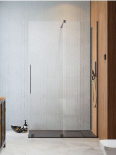   Radaway Furo Brushed GunMetal Walk-in szálcsiszolt fegyvermetál zuhanyfal 140 balos átlátszó