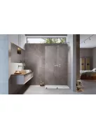Radaway Furo Brushed Nickel Walk-in szálcsiszolt króm zuhanyfal 80 balos átlátszó