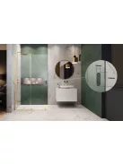 Radaway Furo Brushed Nickel Walk-in szálcsiszolt króm zuhanyfal 80 balos átlátszó