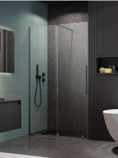   Radaway Furo Brushed GunMetal DWJ szálcsiszolt fegyvermetál zuhanyajtó 90 átlátszó balos