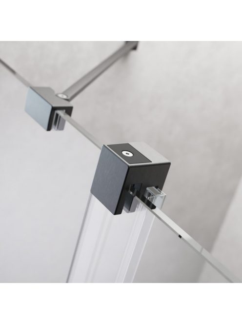 Radaway Furo Brushed GunMetal DWJ szálcsiszolt fegyvermetál zuhanyajtó 120 átlátszó jobbos