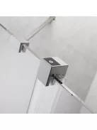 Radaway Furo Brushed Nickel DWD szálcsiszolt króm zuhanyajtó 130 átlátszó