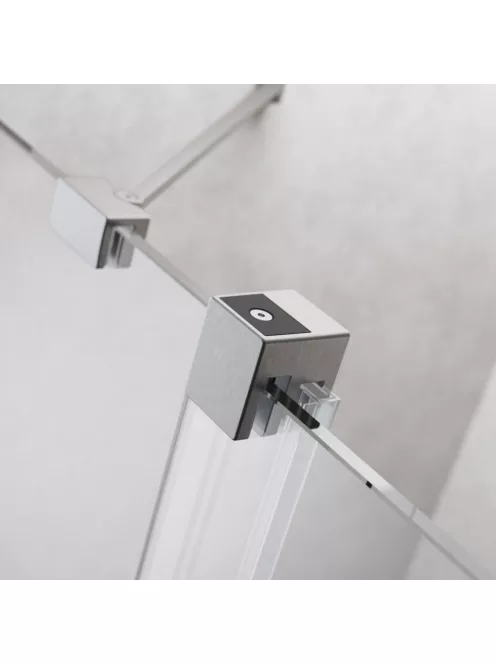 Radaway Furo Brushed Nickel DWD szálcsiszolt króm zuhanyajtó 130 átlátszó