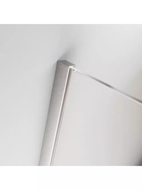 Radaway Furo Brushed Nickel DWD szálcsiszolt króm zuhanyajtó 130 átlátszó