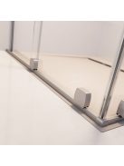 Radaway Furo Brushed Nickel DWD szálcsiszolt króm zuhanyajtó 140 átlátszó