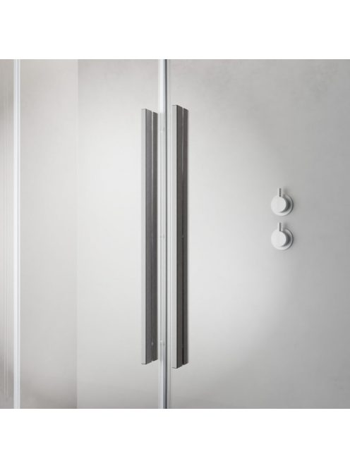 Radaway Furo Brushed Nickel DWD szálcsiszolt króm zuhanyajtó 150 átlátszó