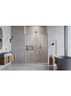   Radaway Furo Brushed GunMetal DWD szálcsiszolt fegyvermetál zuhanyajtó 180 átlátszó