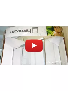   Radaway Idea White KDJ szögletes fehér zuhanykabin 110x110 átlátszó balos