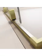 Radaway Furo Brushed Gold KDD szögletes szálcsiszolt arany zuhanykabin 80x80 átlátszó