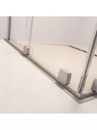 Radaway Furo Brushed Nickel KDD szögletes szálcsiszolt króm zuhanykabin 80x90 átlátszó