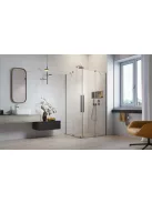 Radaway Furo Brushed Nickel KDD szögletes szálcsiszolt króm zuhanykabin 120x110 átlátszó