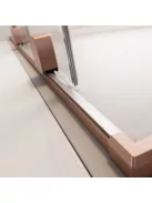 Radaway Furo Brushed Copper KDD szögletes szálcsiszolt réz zuhanykabin 90x80 átlátszó