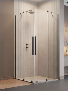   Radaway Furo Brushed GunMetal KDD szögletes szálcsiszolt fegyvermetál zuhanykabin 100x90 átlátszó