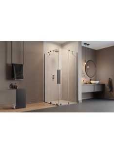   Radaway Furo Brushed GunMetal KDD szögletes szálcsiszolt fegyvermetál zuhanykabin 100x90 átlátszó