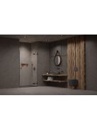 Radaway Essenza Pro Brushed GunMetal DWJ szálcsiszolt fegyvermetál zuhanyajtó 90 balos átlátszó