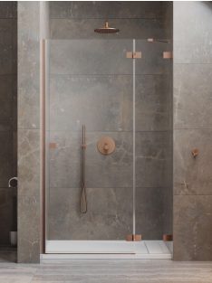   Radaway Essenza Pro Brushed Copper DWJ szálcsiszolt réz zuhanyajtó 80 átlátszó balos