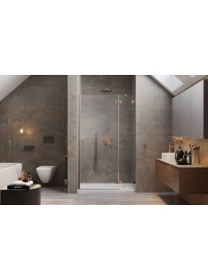   Radaway Essenza Pro Brushed Copper DWJ szálcsiszolt réz zuhanyajtó 90 átlátszó jobbos