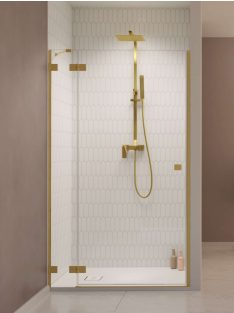   Radaway Essenza Pro Brushed Gold DWJ szálcsiszolt arany zuhanyajtó 80 átlátszó jobbos