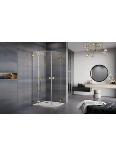   Radaway Essenza Pro Brushed Gold PDD íves szálcsiszolt arany zuhanykabin 90x90 átlátszó