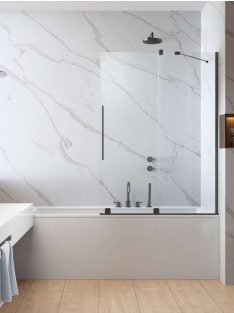   Radaway Furo Brushed GunMetal PND II szálcsiszolt fegyvermetál kádparaván 140 átlátszó balos