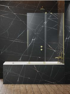   Radaway Furo Brushed Gold PND II szálcsiszolt arany kádparaván 130 átlátszó balos