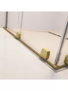 Radaway Furo Brushed Gold KDJ szögletes szálcsiszolt arany zuhanykabin 110x110 jobbos átlátszó