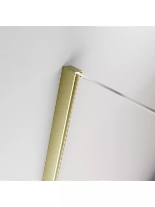 Radaway Furo Brushed Gold KDJ szögletes szálcsiszolt arany zuhanykabin 120x80 balos átlátszó