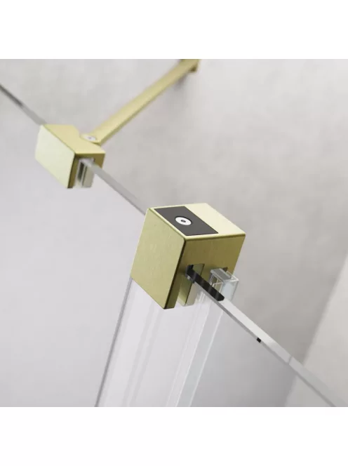 Radaway Furo Brushed Gold KDJ szögletes szálcsiszolt arany zuhanykabin 120x110 jobbos átlátszó