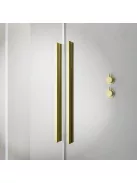 Radaway Furo Brushed Gold KDJ szögletes szálcsiszolt arany zuhanykabin 130x120 balos átlátszó