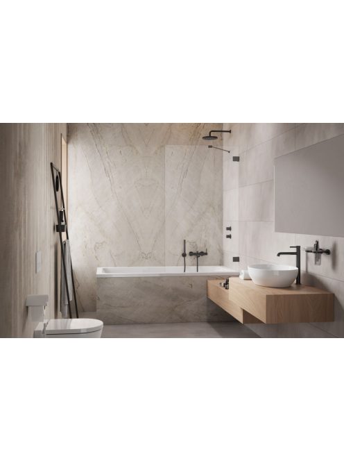 Radaway Essenza Pro Brushed GunMetal PNJ II szálcsiszolt fegyvermetál kádparaván 90 átlátszó